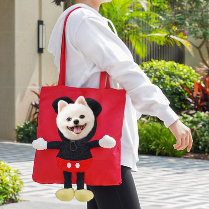 Paws in Awe Head-Out Cat Carrier Tote for Walks & Vet Visits - Lightweight Canvas Pet Bag for Cats & Small Dogs image 16