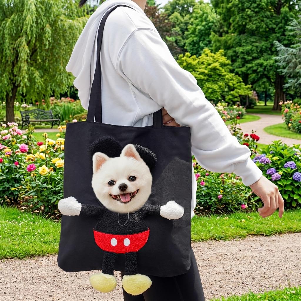 Paws in Awe Head-Out Cat Carrier Tote for Walks & Vet Visits - Lightweight Canvas Pet Bag for Cats & Small Dogs image 15