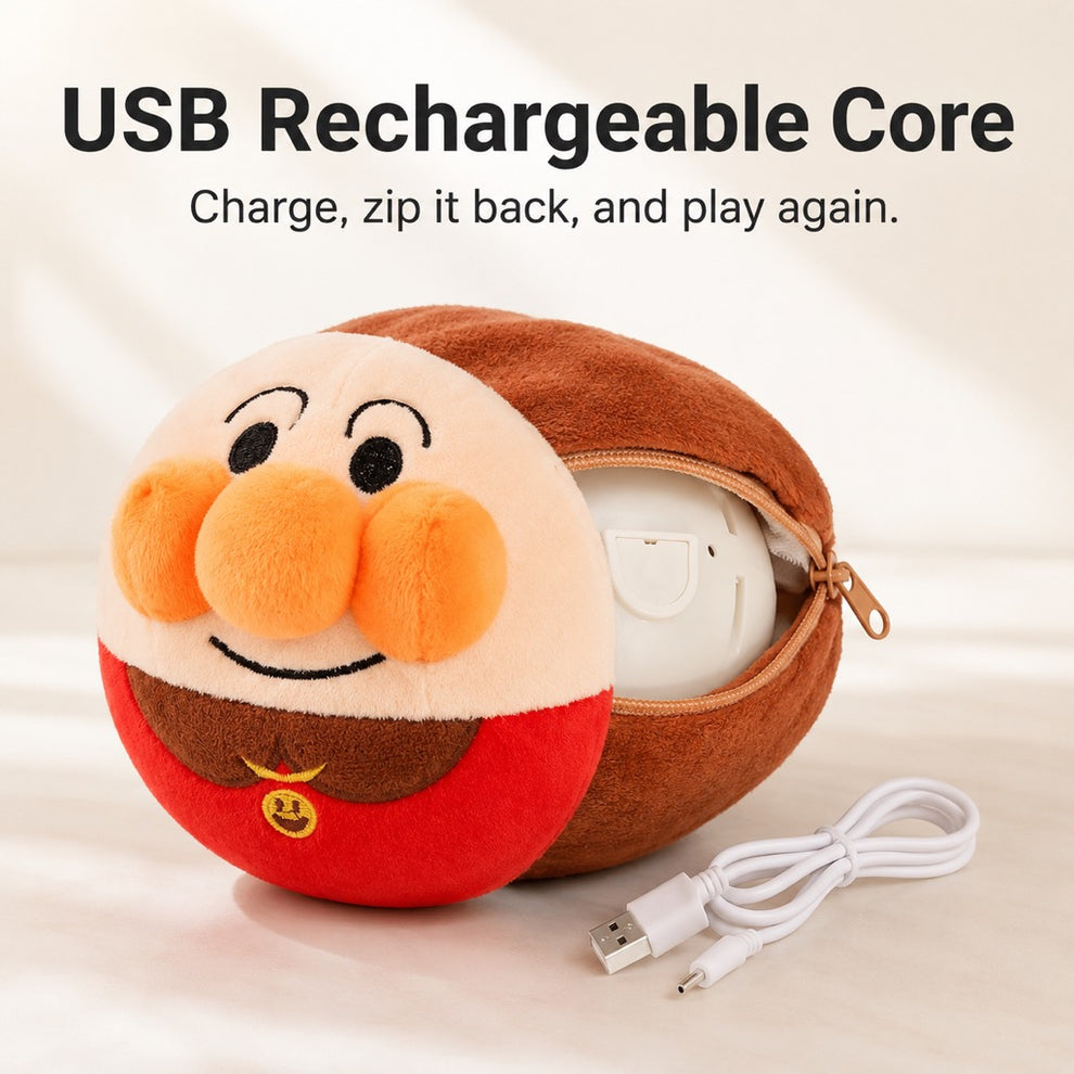 cute round plush bouncing dog toy