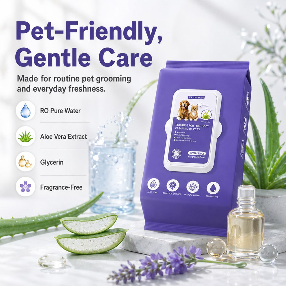 Daily pet cleaning kit for home car and travel
