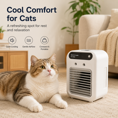 Paws in Awe Ultra-Quiet Mini Air Cooler for Home & Office – Keeps Pets & Kids Comfortable While Beating the Heat image 3