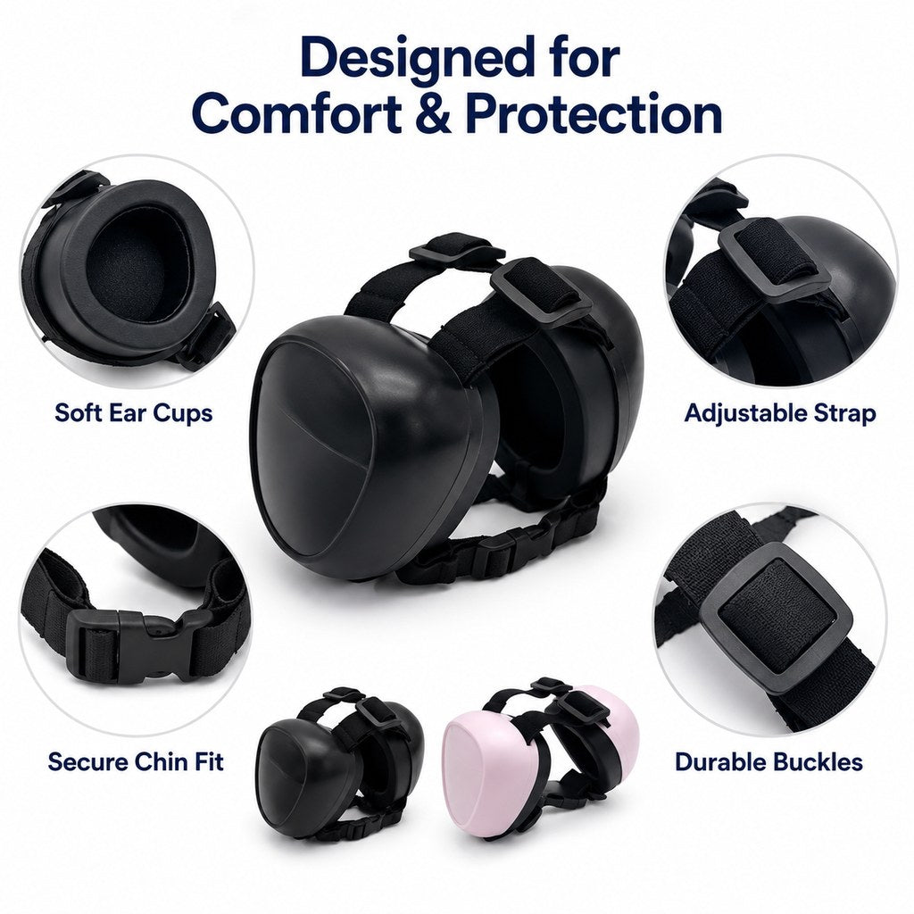 Paws in Awe Dog Noise-Reducing Ear Muffs for Fireworks, Thunderstorms & Grooming - Adjustable Anxiety Comfort Ear Protection for Medium & Large Dogs image 8