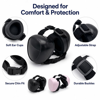 Paws in Awe Dog Noise-Reducing Ear Muffs for Fireworks, Thunderstorms & Grooming - Adjustable Anxiety Comfort Ear Protection for Medium & Large Dogs image 9