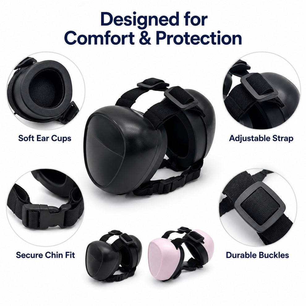 Paws in Awe Dog Noise-Reducing Ear Muffs for Fireworks, Thunderstorms & Grooming - Adjustable Anxiety Comfort Ear Protection for Medium & Large Dogs image 8