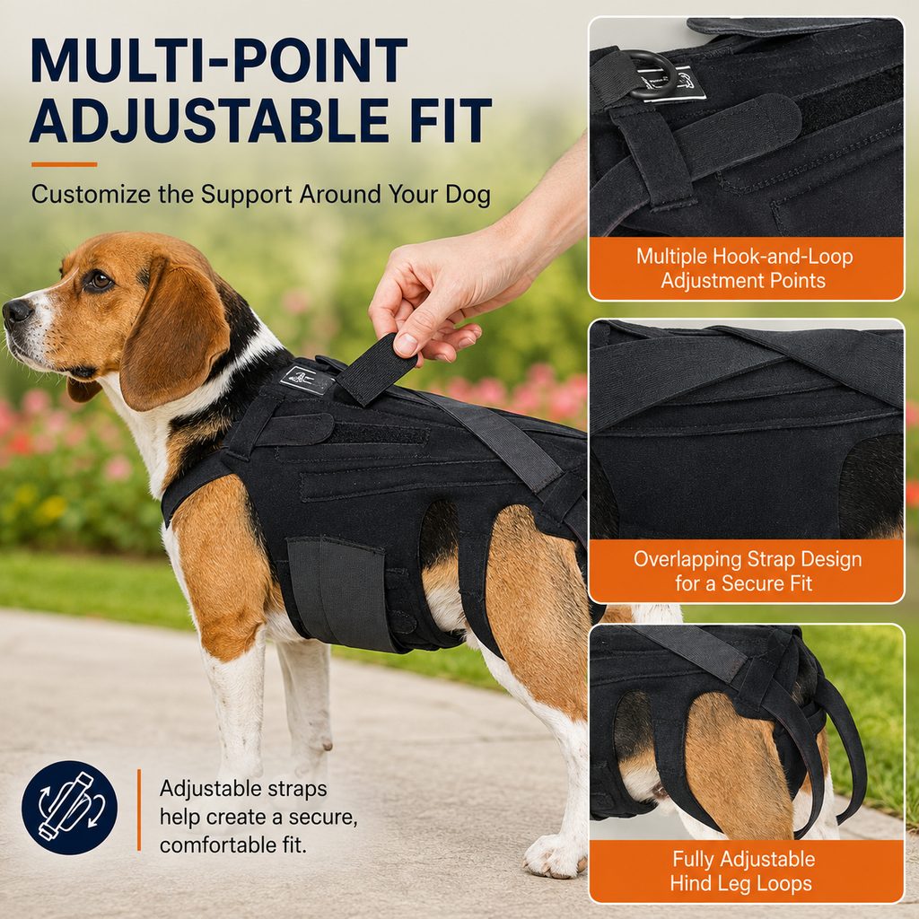 Paws in Awe Dog Back Support Brace for Senior & Recovering Dogs - Full-Body Mobility Vest for Walking Stability image 8