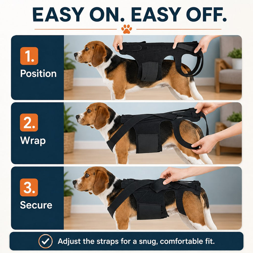 Paws in Awe Dog Back Support Brace for Senior & Recovering Dogs - Full-Body Mobility Vest for Walking Stability image 5