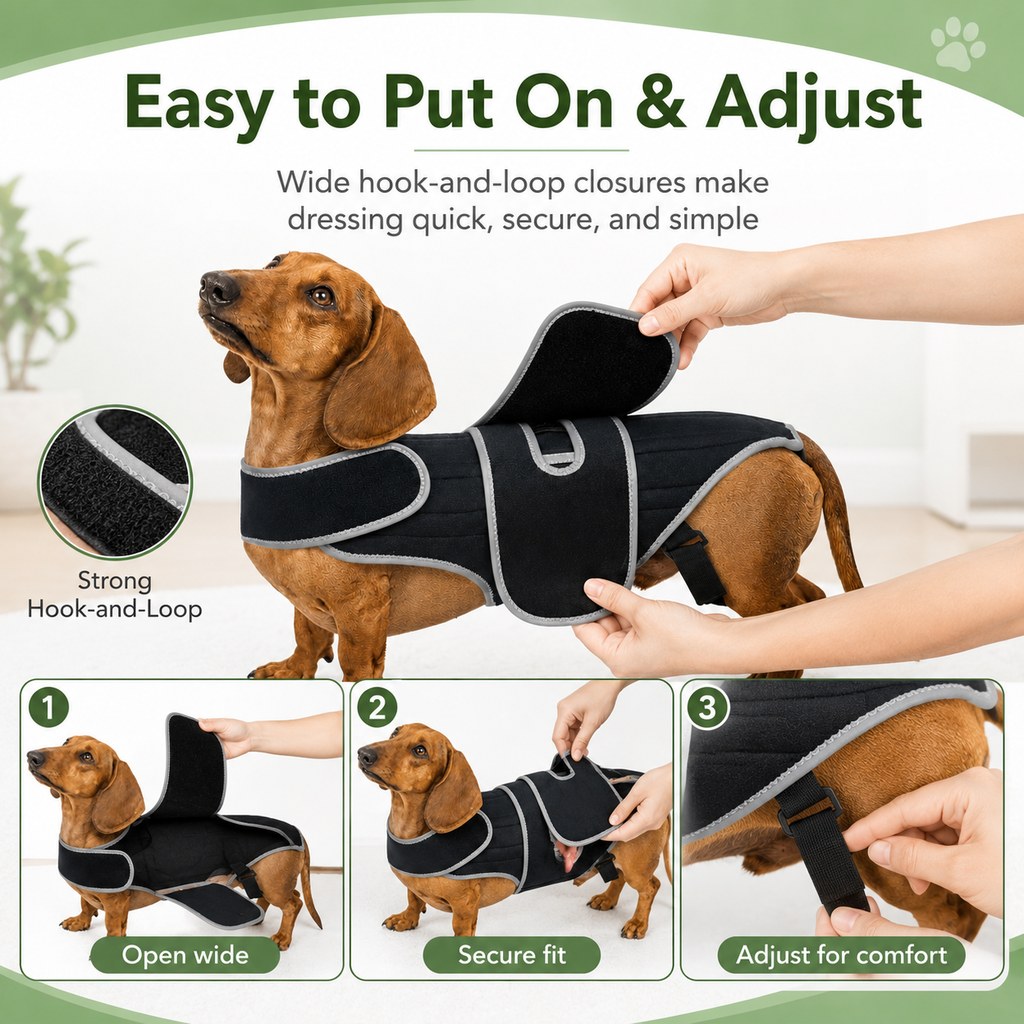 Paws in Awe Dog Back Support Vest for Daily Walks & Home Recovery - Adjustable Support for Long-Backed and Senior Dogs image 3