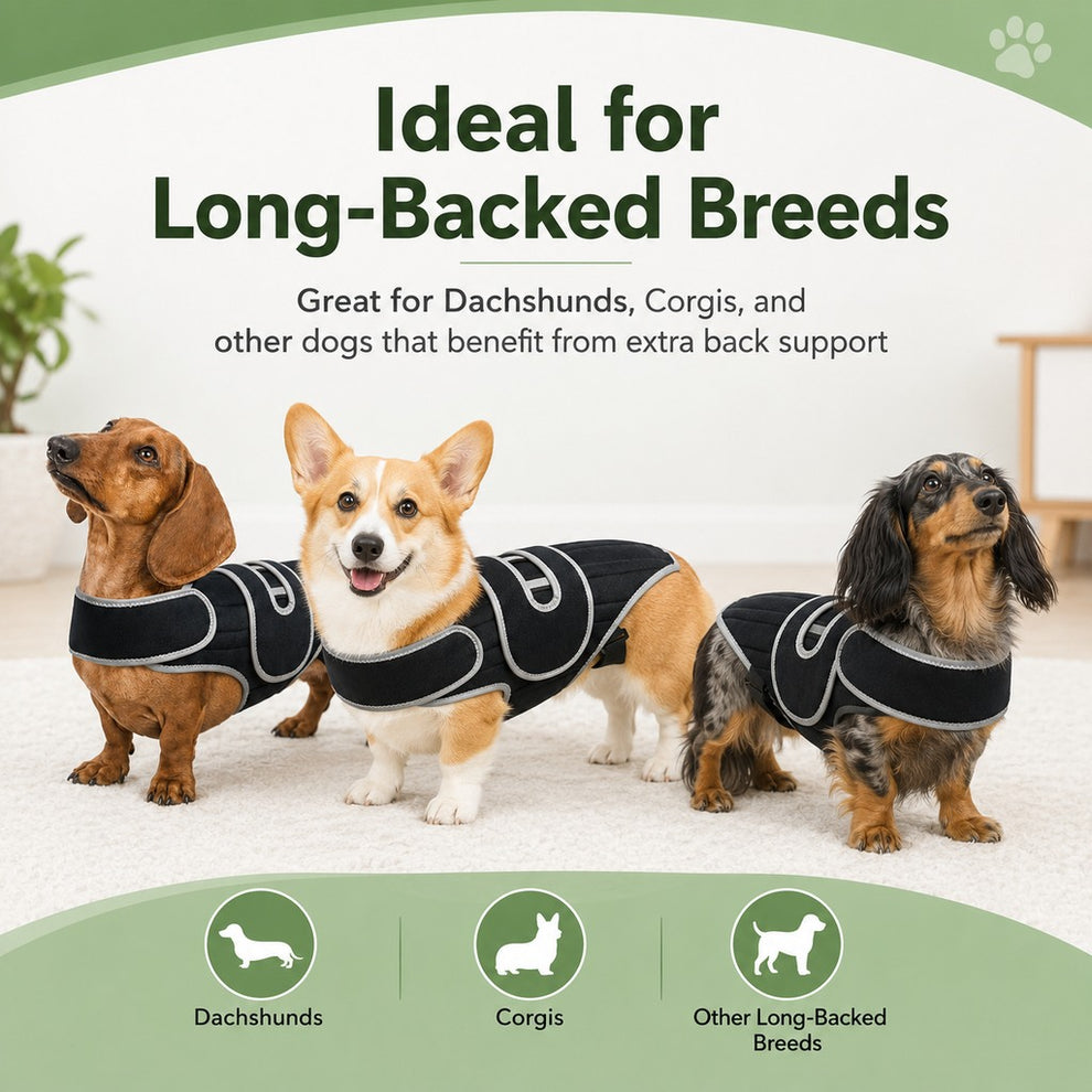 Paws in Awe Dog Back Support Vest for Daily Walks & Home Recovery - Adjustable Support for Long-Backed and Senior Dogs image 5