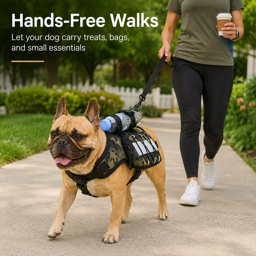 Paws in Awe Dog Backpack Harness for Hiking & Daily Walks - Reflective Saddle Bag Vest for Carrying Water, Treats & Essentials image 2