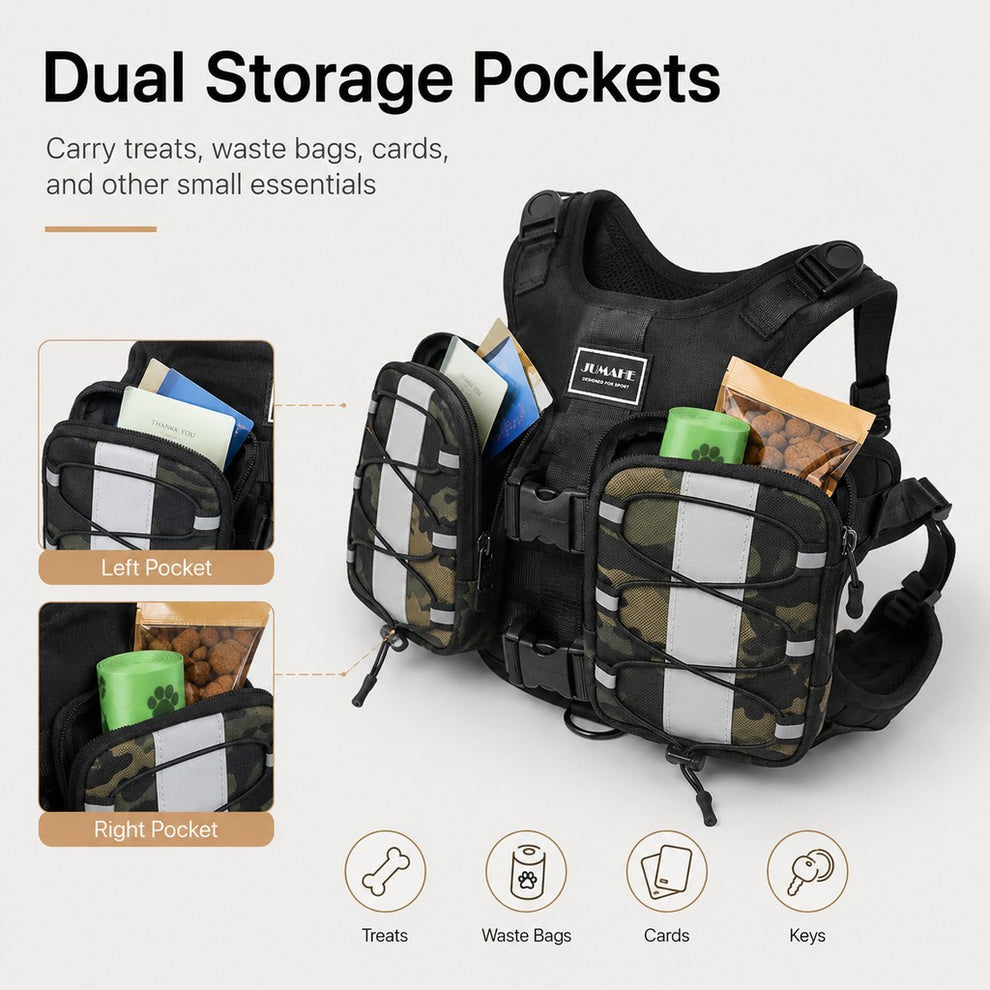 Paws in Awe Dog Backpack Harness for Hiking & Daily Walks - Reflective Saddle Bag Vest for Carrying Water, Treats & Essentials image 6