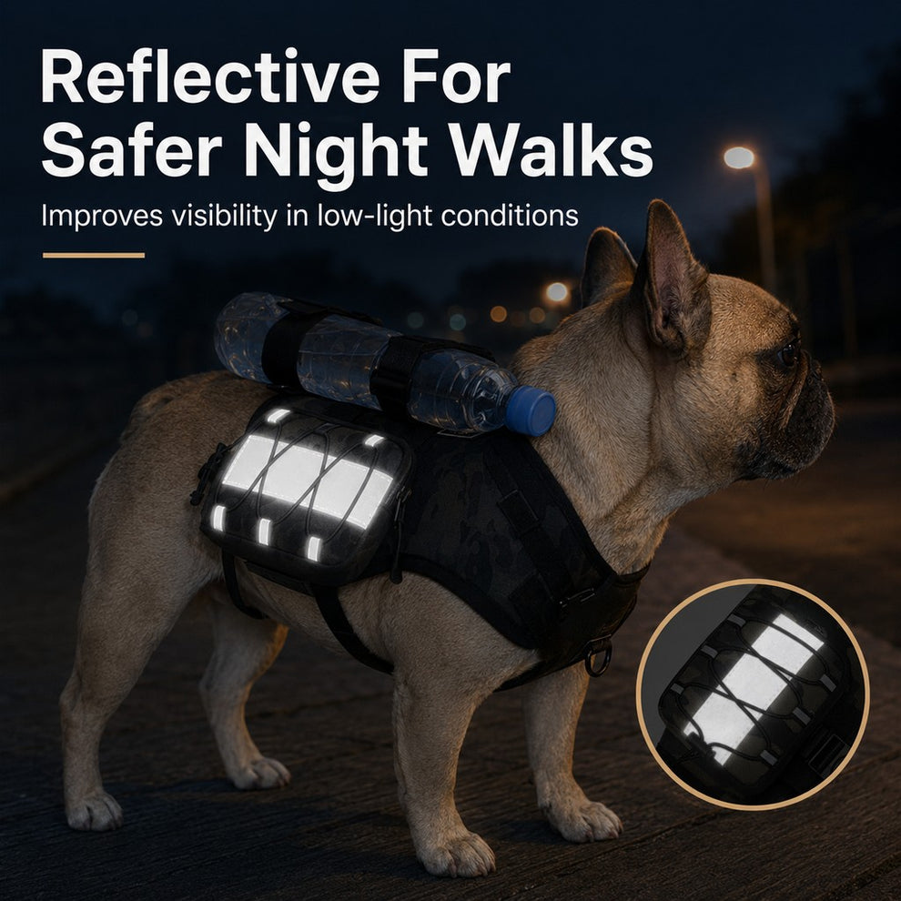 Paws in Awe Dog Backpack Harness for Hiking & Daily Walks - Reflective Saddle Bag Vest for Carrying Water, Treats & Essentials image 3