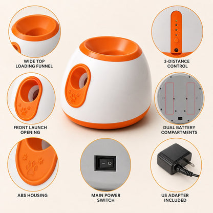 Mini automatic dog ball launcher with 3 balls
