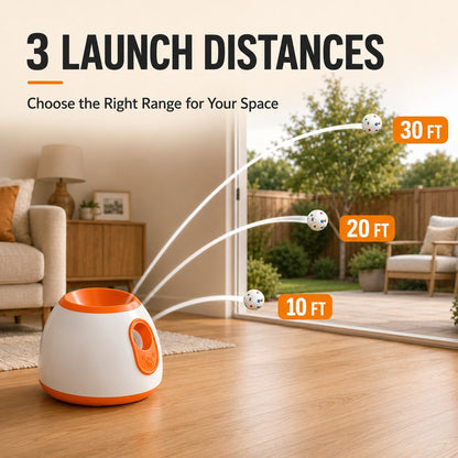 Mini automatic dog ball launcher with 3 balls