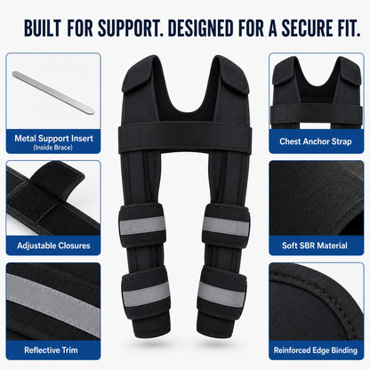 Dog double front leg brace support details