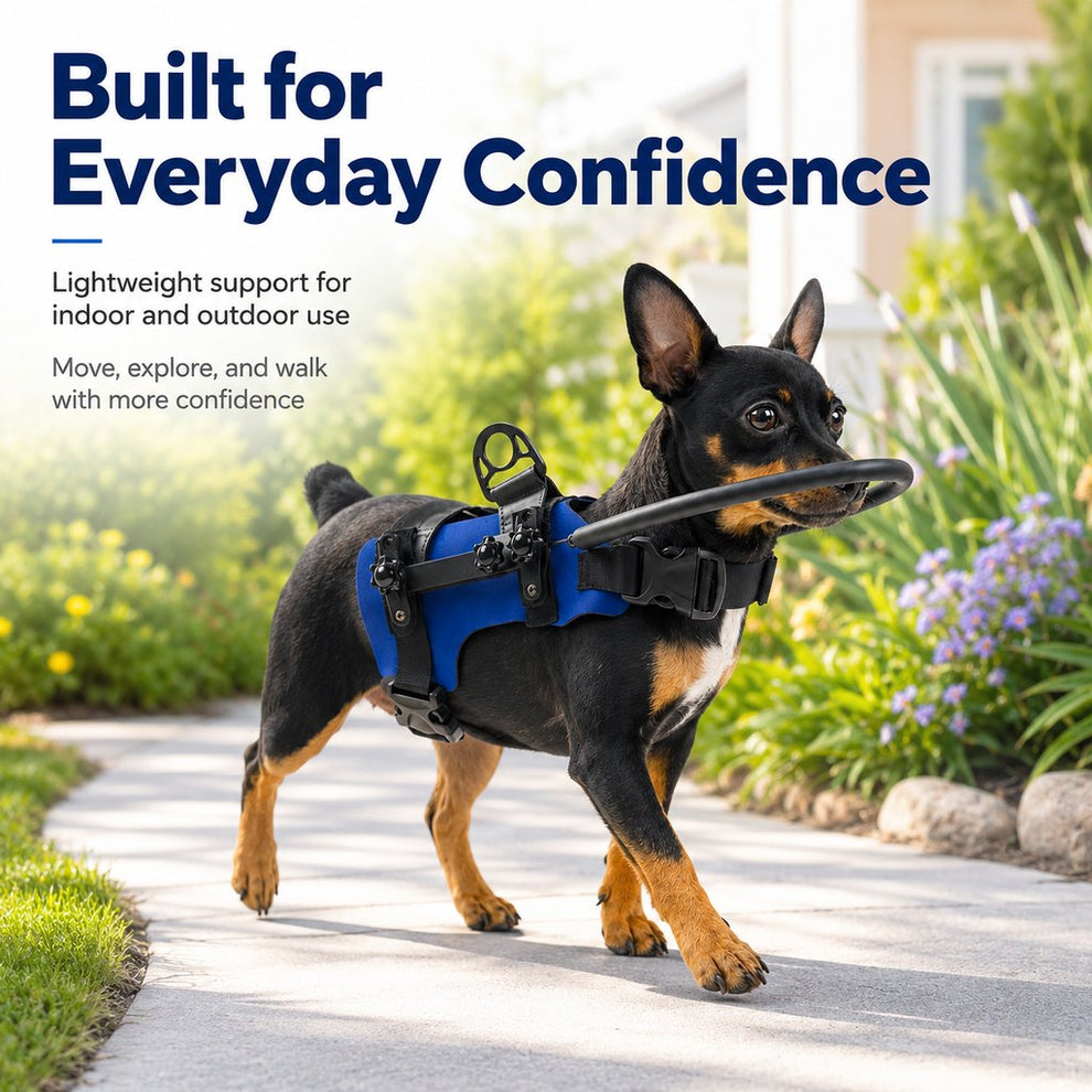 Paws in Awe Adjustable Dog Bumper Ring Harness for Safer Home Walking - Helps Blind & Senior Dogs Avoid Wall & Furniture Bumps image 2