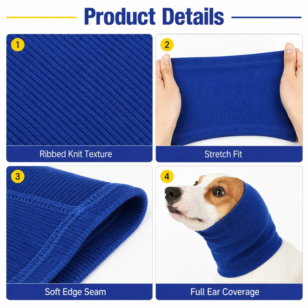 Paws in Awe Dog Calming Head Wrap for Thunder, Fireworks & Cold Walks - Soft Ear Coverage for Stressful Moments image 10