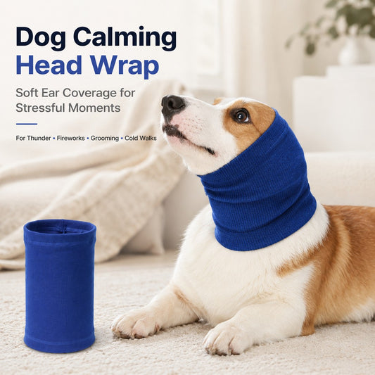 Paws in Awe Dog Calming Head Wrap for Thunder, Fireworks & Cold Walks - Soft Ear Coverage for Stressful Moments image 2
