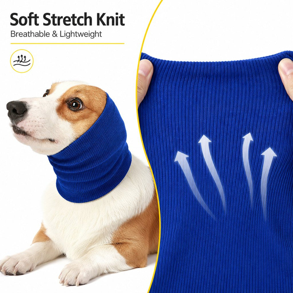 Paws in Awe Dog Calming Head Wrap for Thunder, Fireworks & Cold Walks - Soft Ear Coverage for Stressful Moments image 3