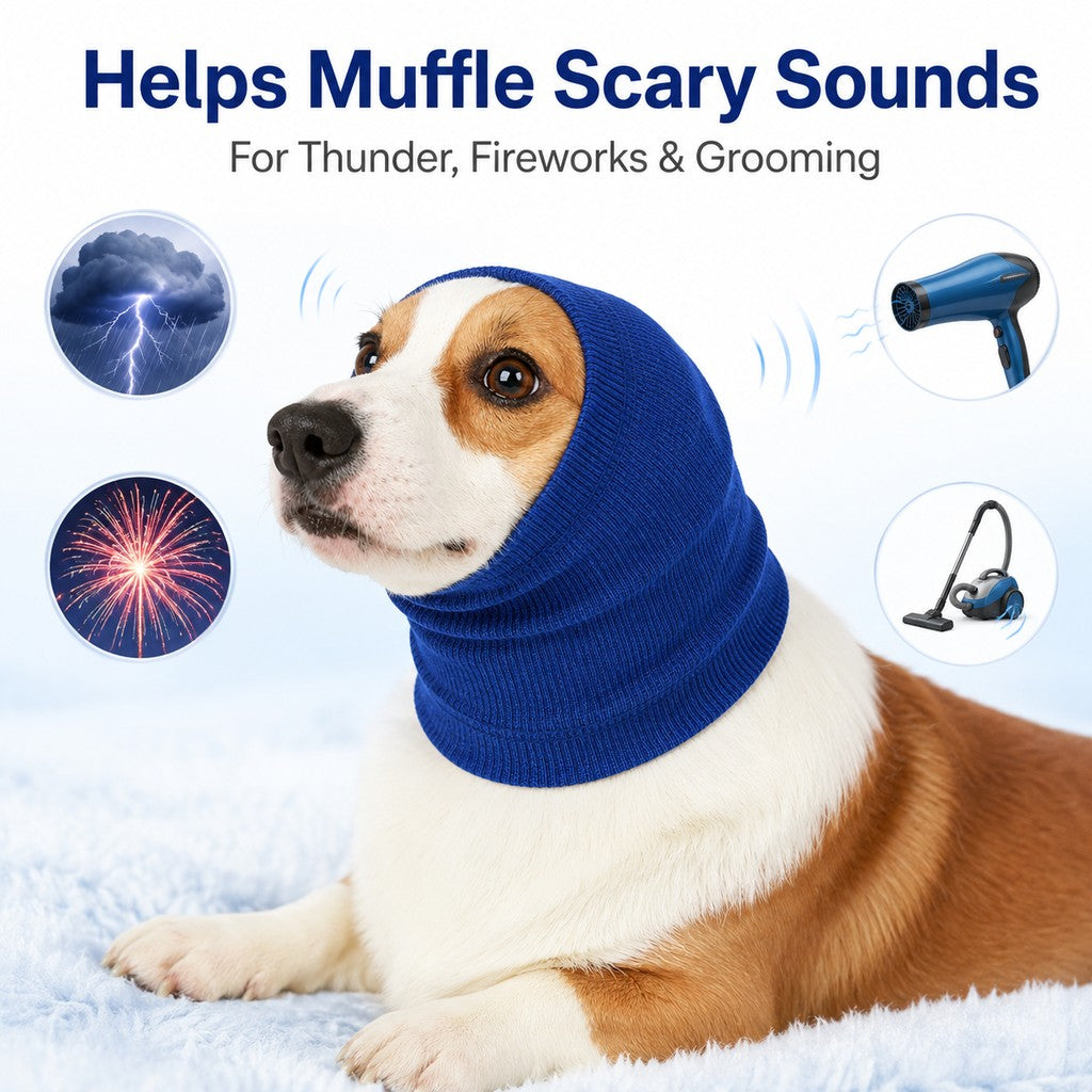 Paws in Awe Dog Calming Head Wrap for Thunder, Fireworks & Cold Walks - Soft Ear Coverage for Stressful Moments image 6