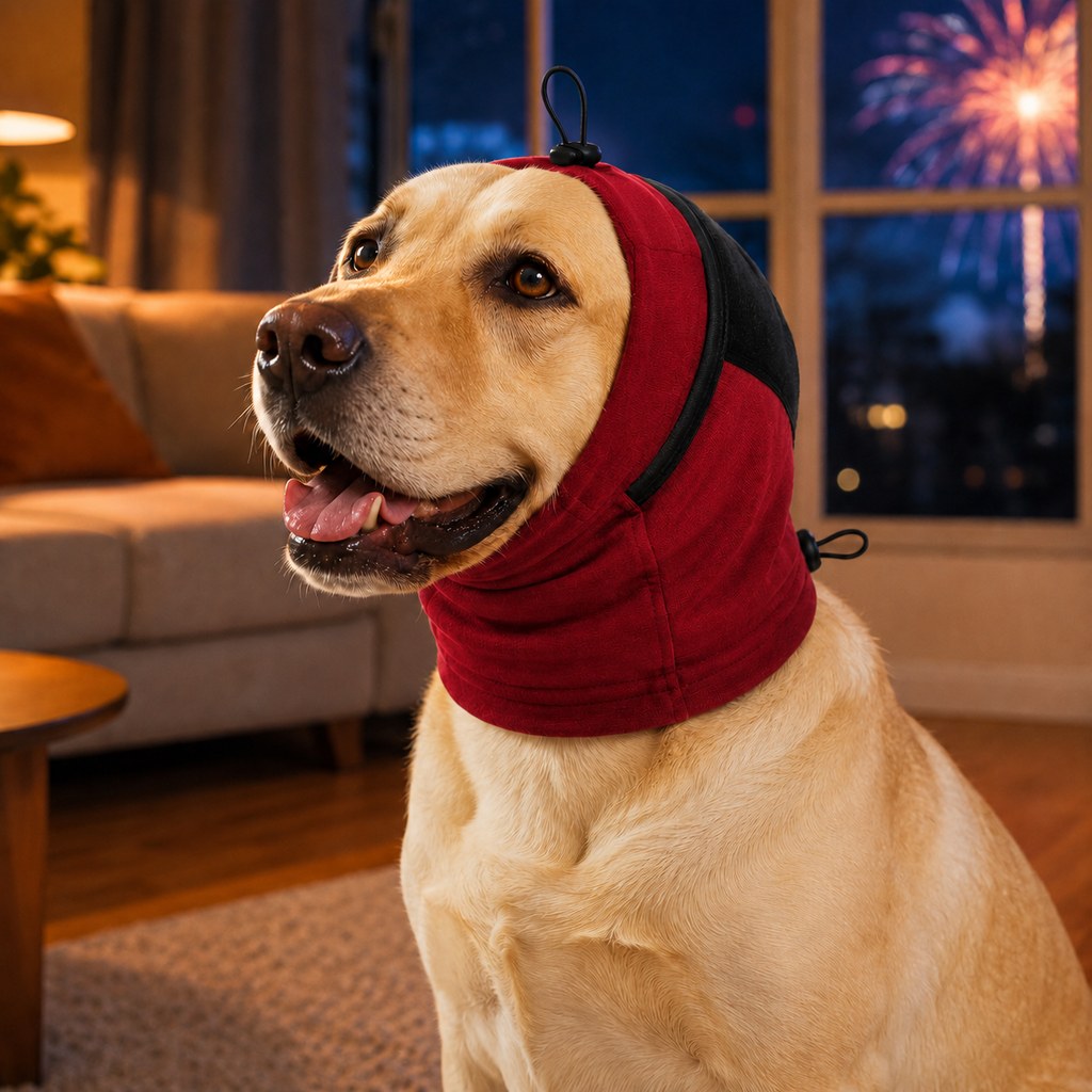 Dog calming hoodie ear wrap package includes one piece