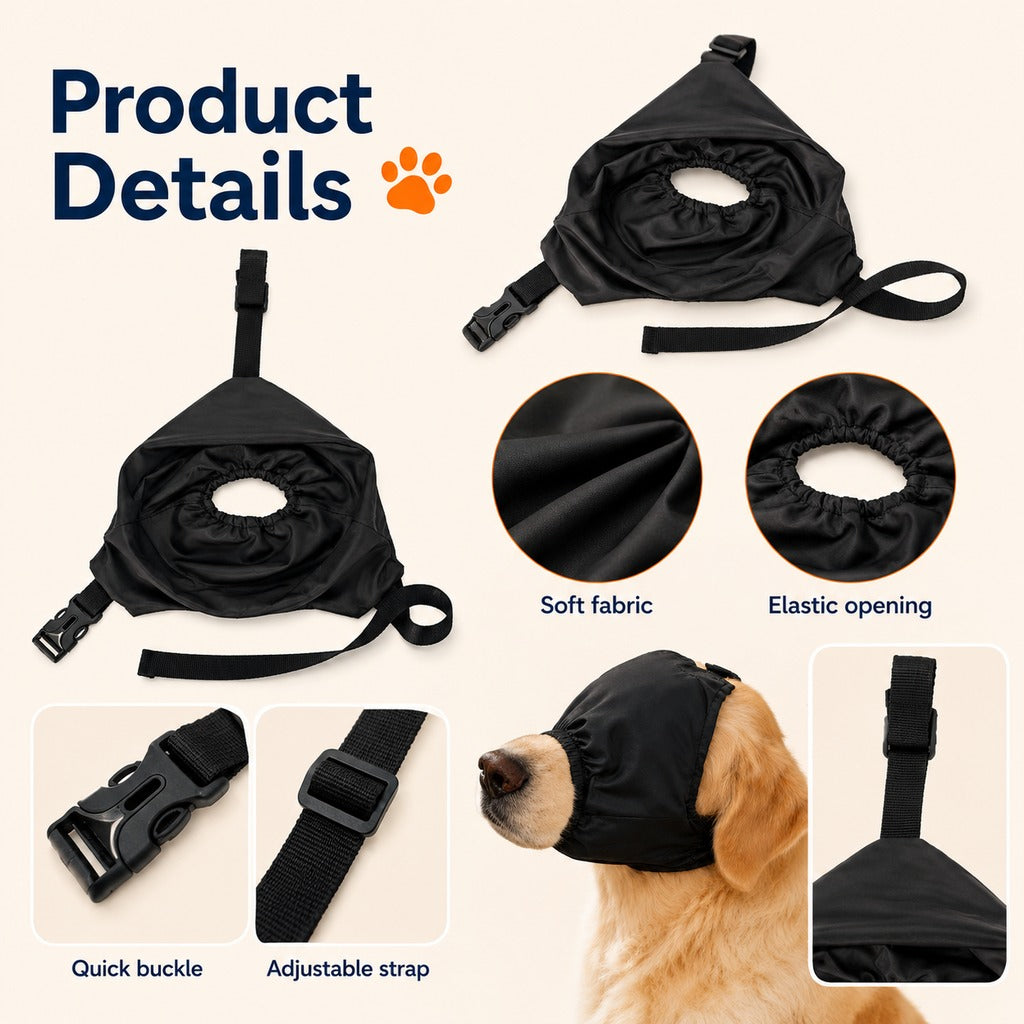 Paws in Awe Dog Calming Mask for Car Rides, Grooming & Vet Visits - Adjustable Visual Comfort Hood image 7