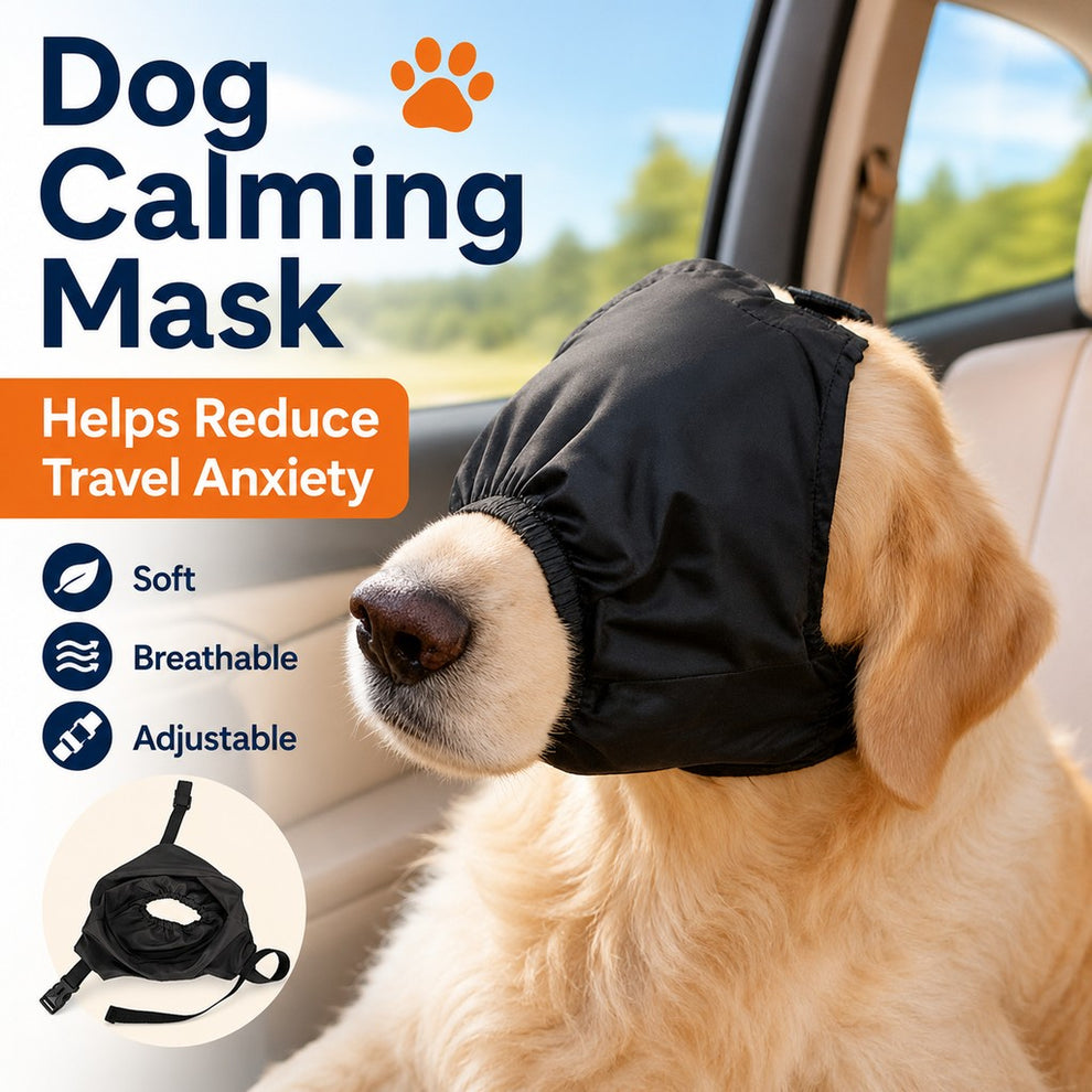 Paws in Awe Dog Calming Mask for Car Rides, Grooming & Vet Visits - Adjustable Visual Comfort Hood image 3