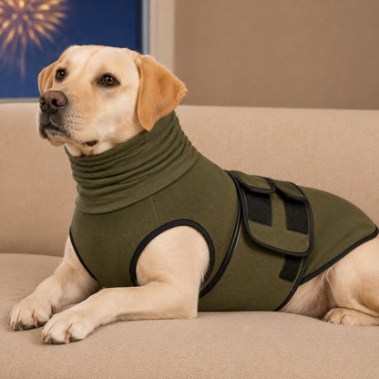 Paws in Awe Dog Calming Shirt for Fireworks & Thunderstorms - Anxiety Relief Wrap with Ear-Covering Hood for Vet Visits, Travel & Night Walks image 12