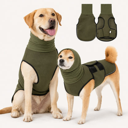 Paws in Awe Dog Calming Shirt for Fireworks & Thunderstorms - Anxiety Relief Wrap with Ear-Covering Hood for Vet Visits, Travel & Night Walks image 12