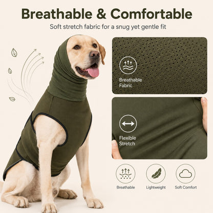 Paws in Awe Dog Calming Shirt for Fireworks & Thunderstorms - Anxiety Relief Wrap with Ear-Covering Hood for Vet Visits, Travel & Night Walks image 5