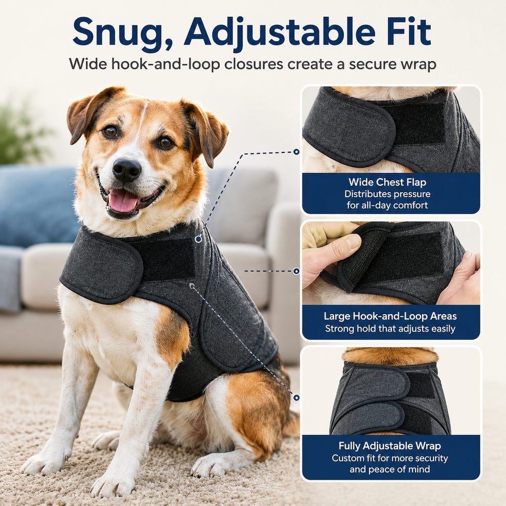 Paws in Awe Dog Calming Vest for Travel & Vet Visits - Adjustable Comfort Wrap for Nervous Dogs image 6
