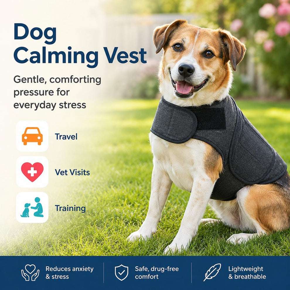 Paws in Awe Dog Calming Vest for Travel & Vet Visits - Adjustable Comfort Wrap for Nervous Dogs image 2