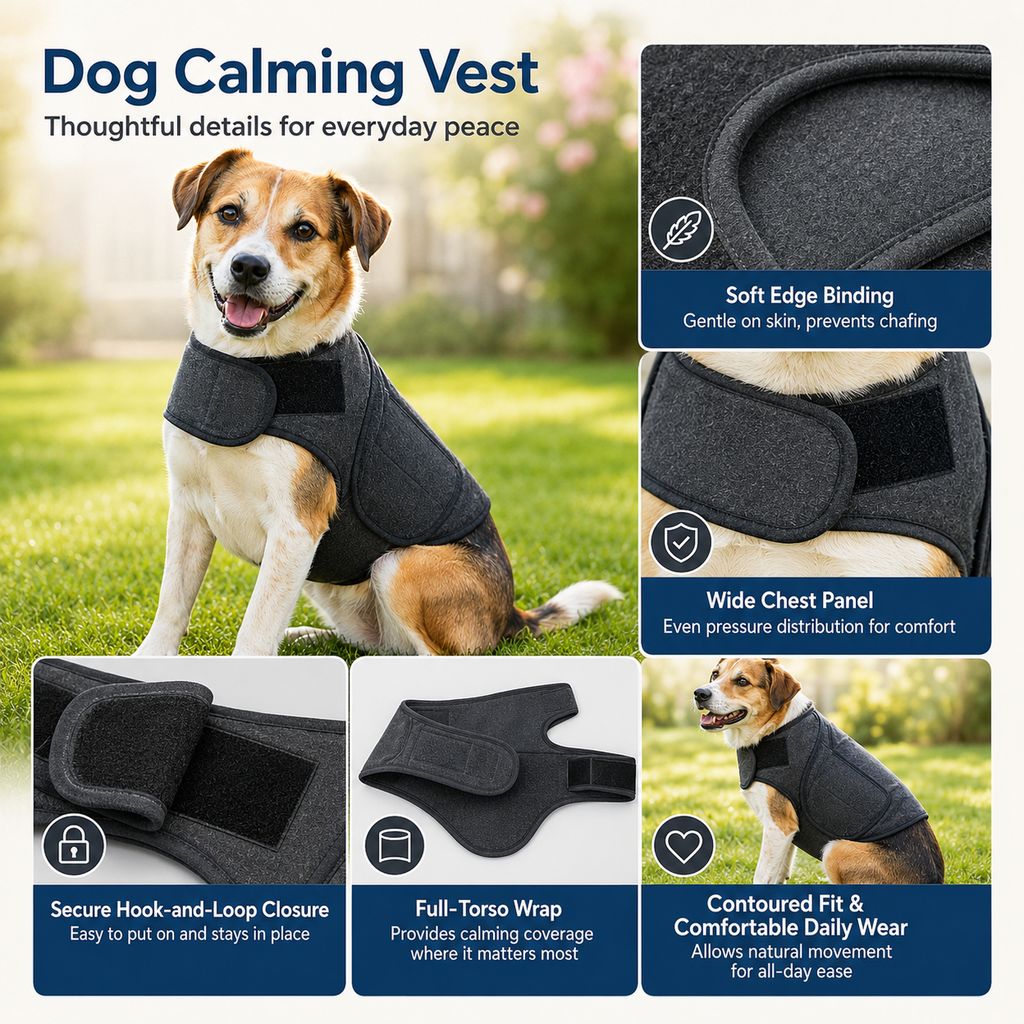 Paws in Awe Dog Calming Vest for Travel & Vet Visits - Adjustable Comfort Wrap for Nervous Dogs image 10