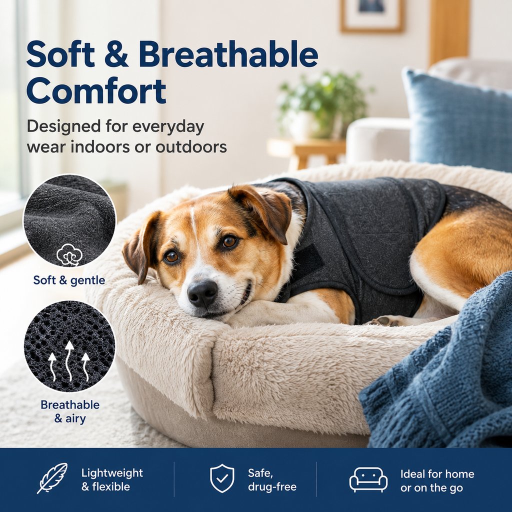 Paws in Awe Dog Calming Vest for Travel & Vet Visits - Adjustable Comfort Wrap for Nervous Dogs image 7