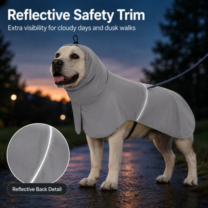 Paws in Awe Hooded Dog Sun & Rain Cape for Summer Walks - Lightweight Neck-to-Back Coverage for Drizzle, Wind & Sunny Outdoor Days image 7