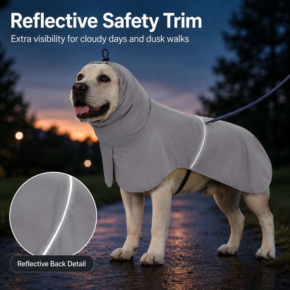 Paws in Awe Hooded Dog Sun & Rain Cape for Summer Walks - Lightweight Neck-to-Back Coverage for Drizzle, Wind & Sunny Outdoor Days image 7