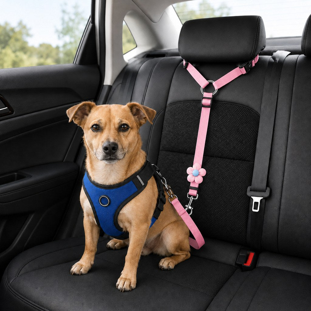Paws in Awe Adjustable Dog Car Seat Belt for Back Seat Travel - Helps Keep Pets Secure & Reduce Driver Distraction image 12