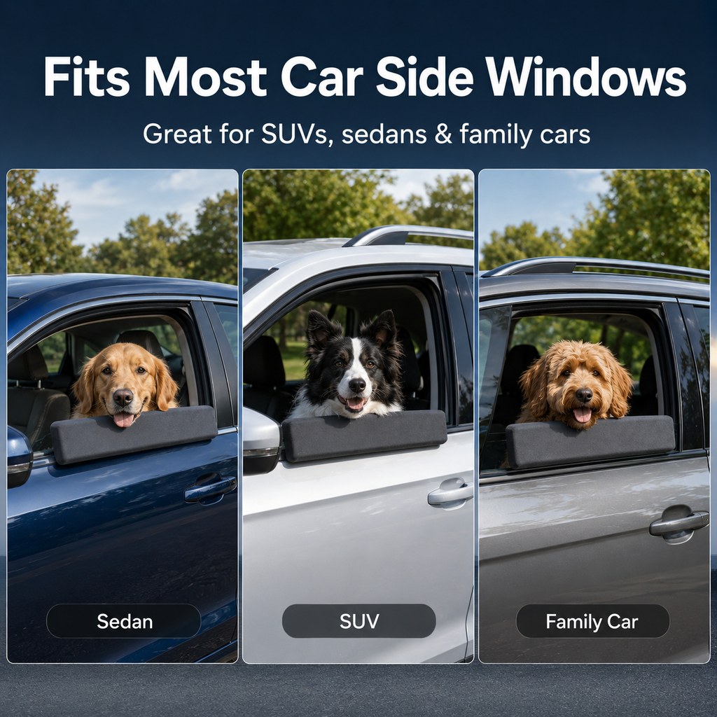 Paws in Awe Dog Car Window Chin Rest Cushion for Road Trips - Soft Window Edge Support for Dogs, Helps Protect Paws & Car Door Trim image 5