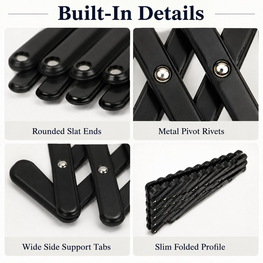 Expandable dog car window guard built-in details and folded profile