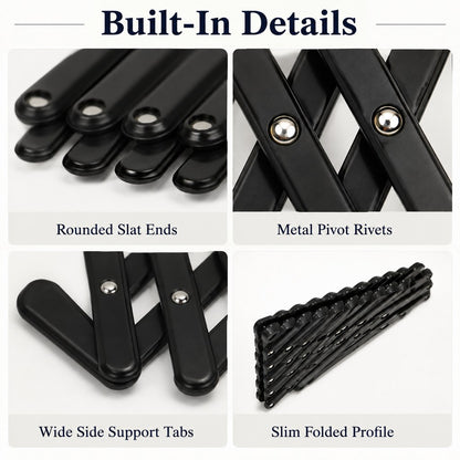 Expandable dog car window guard built-in details and folded profile