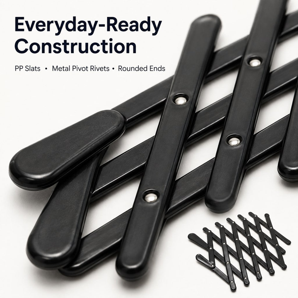 Dog car window guard PP slats metal pivot rivets and rounded ends