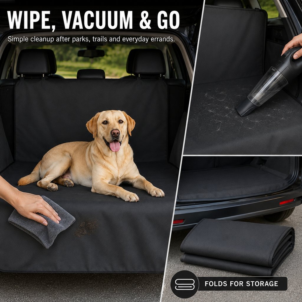 Dog cargo liner easy wipe vacuum and go cleaning