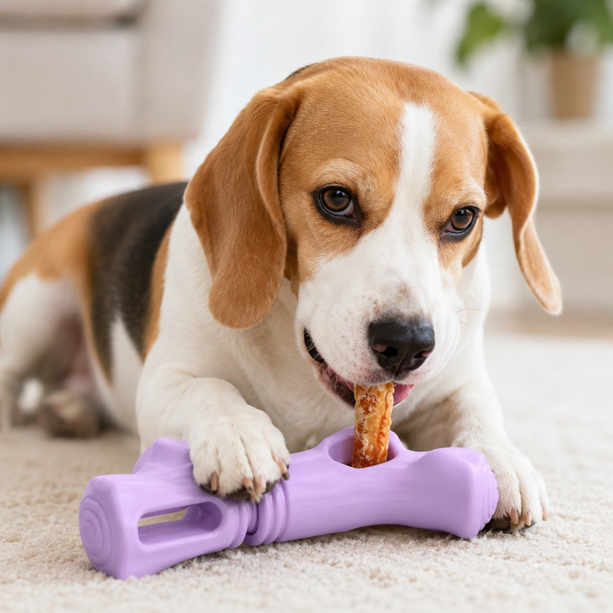 Purple dog chew stick holder SKU image for 1 PC, 2 PCS, and 3 PCS options.