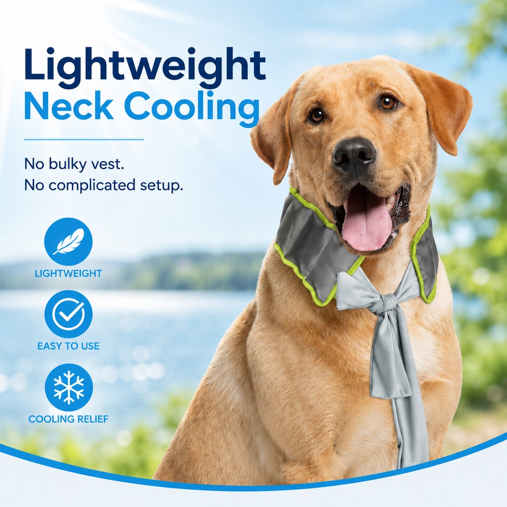 Paws in Awe Dog Cooling Neck Wrap for Summer Walks, Hiking & Beach Days – Water-Activated Cooling Collar Scarf for Hot Weather Comfort image 7