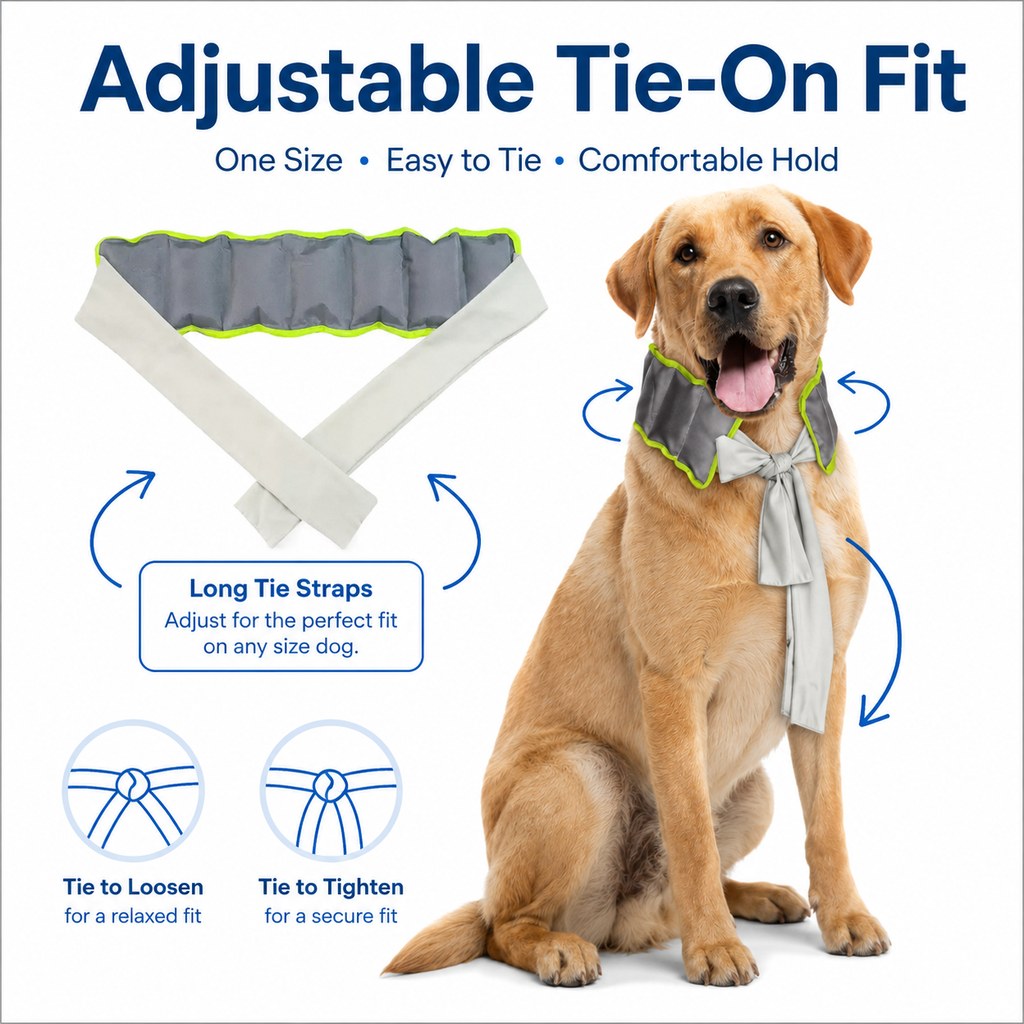 Paws in Awe Dog Cooling Neck Wrap for Summer Walks, Hiking & Beach Days – Water-Activated Cooling Collar Scarf for Hot Weather Comfort image 8