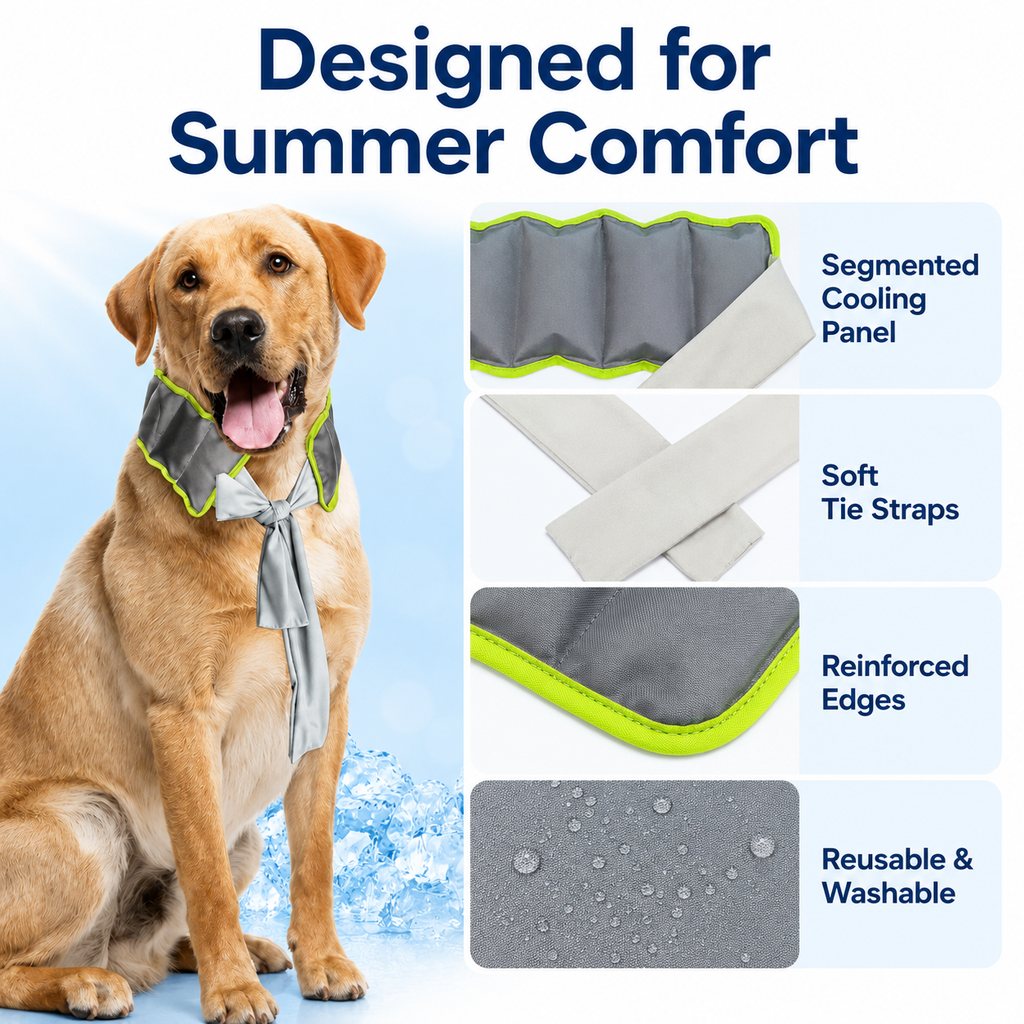 Paws in Awe Dog Cooling Neck Wrap for Summer Walks, Hiking & Beach Days – Water-Activated Cooling Collar Scarf for Hot Weather Comfort image 10