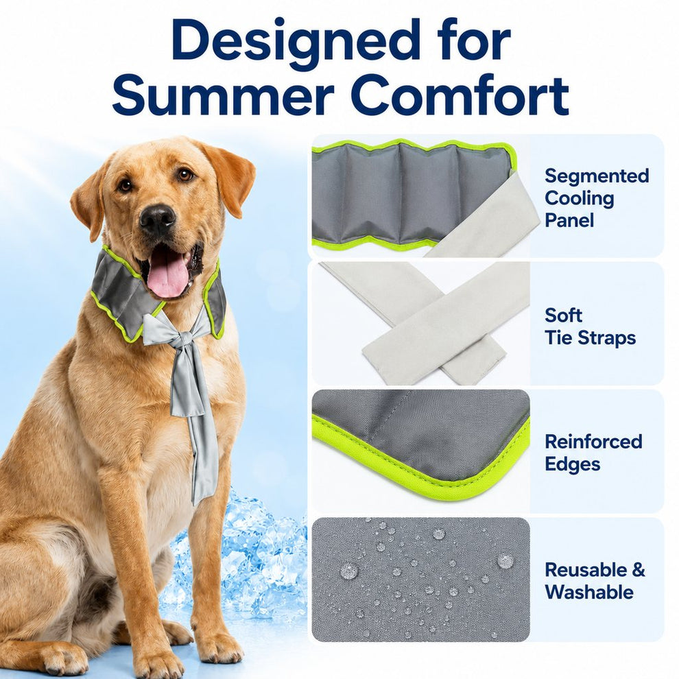 Paws in Awe Dog Cooling Neck Wrap for Summer Walks, Hiking & Beach Days – Water-Activated Cooling Collar Scarf for Hot Weather Comfort image 10