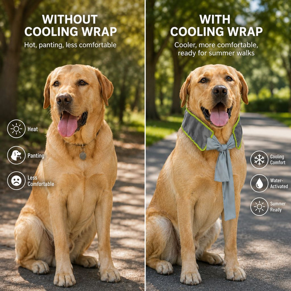 Paws in Awe Dog Cooling Neck Wrap for Summer Walks, Hiking & Beach Days – Water-Activated Cooling Collar Scarf for Hot Weather Comfort image 2