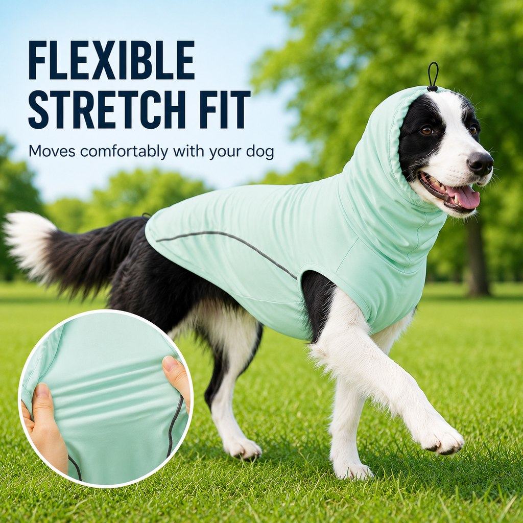Paws in Awe Dog Cooling Sun Protection Shirt for Summer Walks - Lightweight Full-Coverage Outdoor Wear image 6