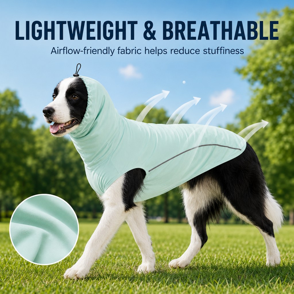 Paws in Awe Dog Cooling Sun Protection Shirt for Summer Walks - Lightweight Full-Coverage Outdoor Wear image 3
