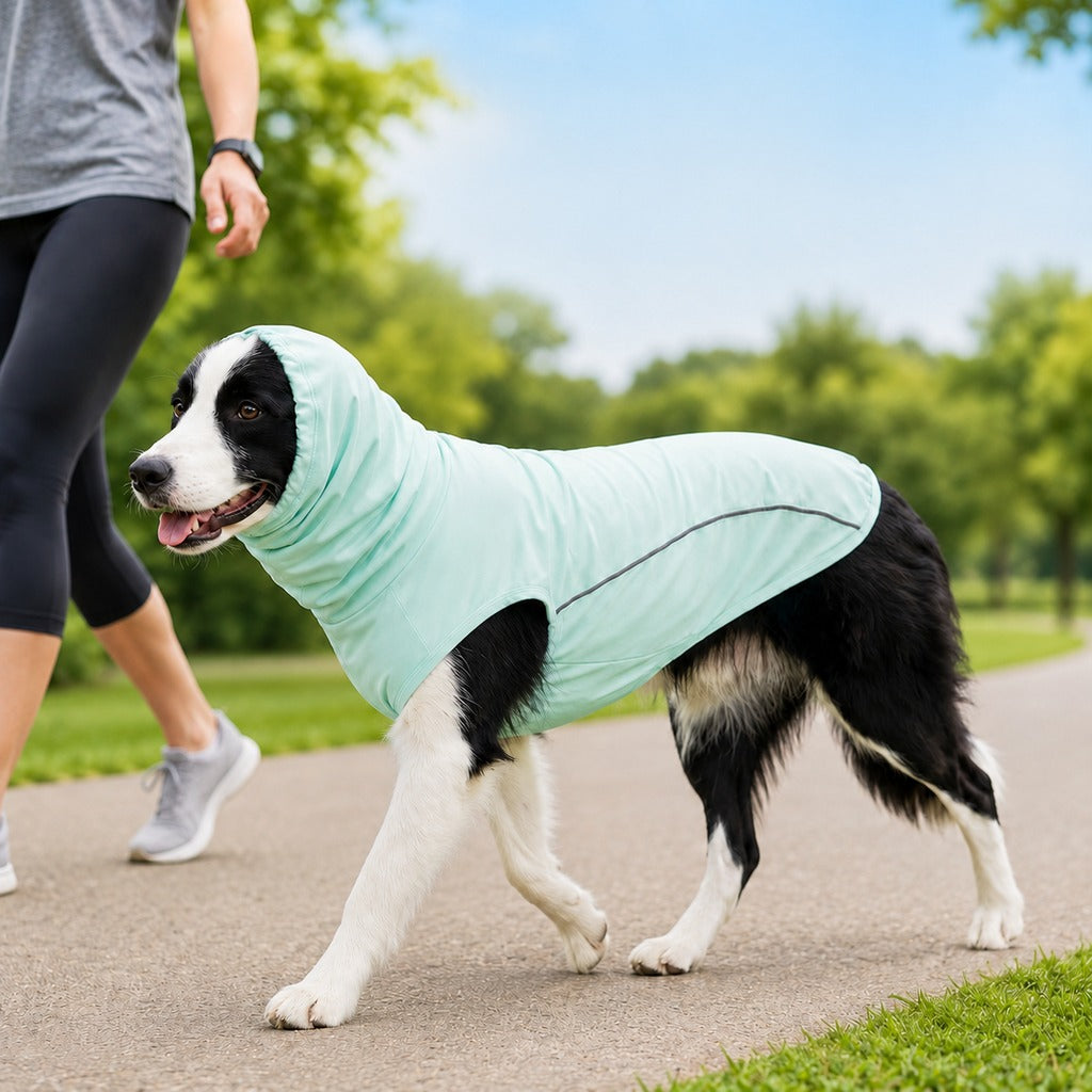Paws in Awe Dog Cooling Sun Protection Shirt for Summer Walks - Lightweight Full-Coverage Outdoor Wear image 1